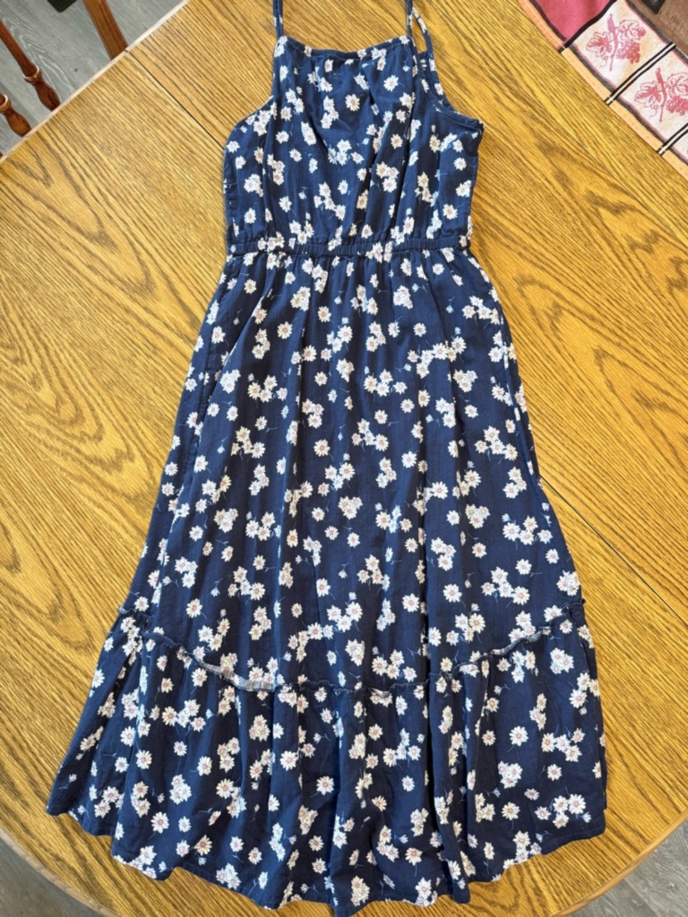 SO Size 8 Navy Blue Floral Casual Girls' Sundress